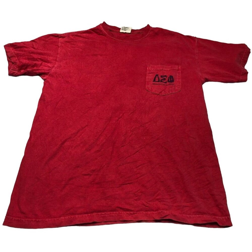 Comfort Colors T Shirt Red University Of Alabama Logo “Sing For Woodstock” Sz M